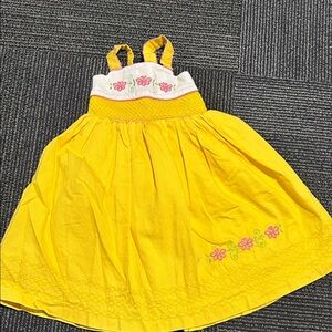 Yellow Floral Kids Dress